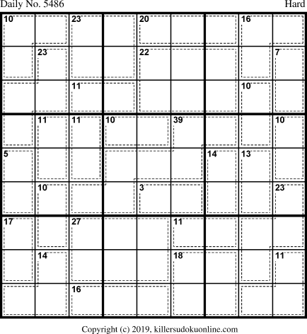 Killer Sudoku for 12/25/2020