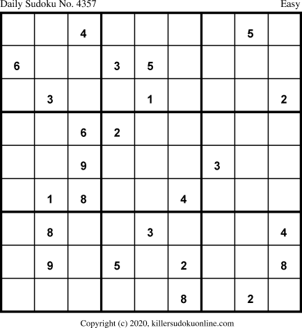 Killer Sudoku for 2/6/2020