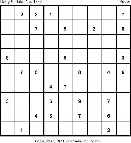 Killer Sudoku for 1/13/2020