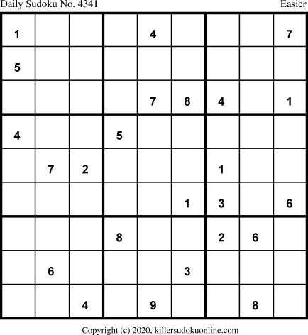 Killer Sudoku for 1/21/2020