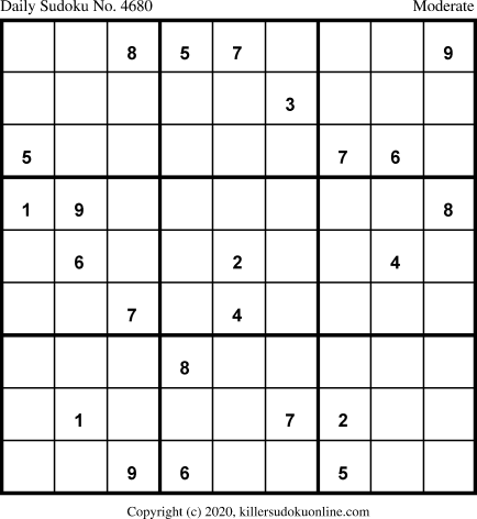 Killer Sudoku for 12/25/2020