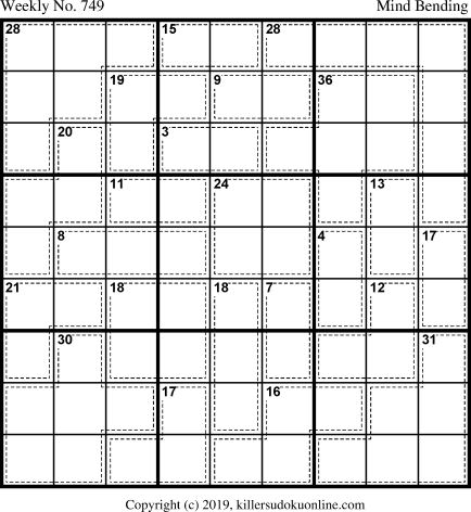 Killer Sudoku for 5/11/2020