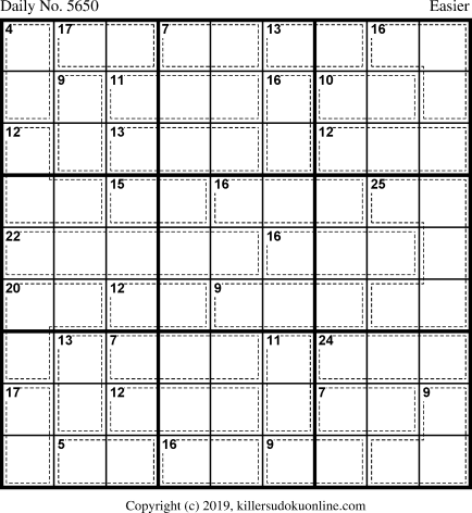 Killer Sudoku for 6/7/2021