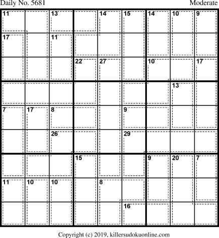 Killer Sudoku for 7/8/2021
