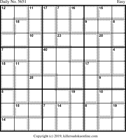 Killer Sudoku for 6/8/2021