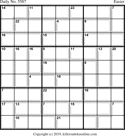 Killer Sudoku for 4/5/2021
