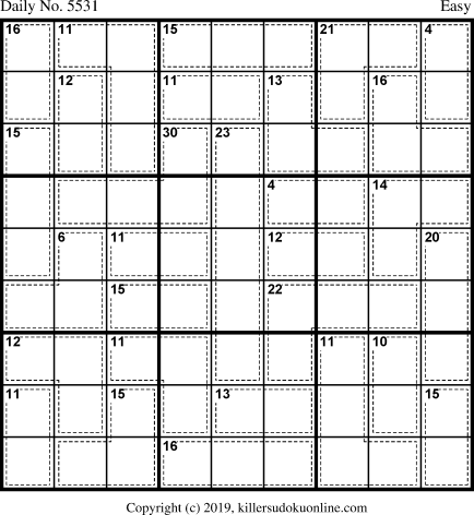 Killer Sudoku for 2/8/2021