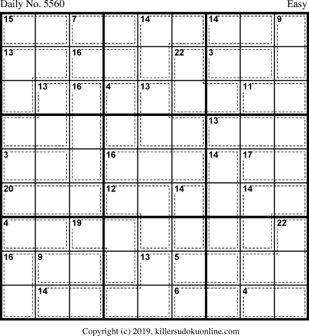 Killer Sudoku for 3/9/2021