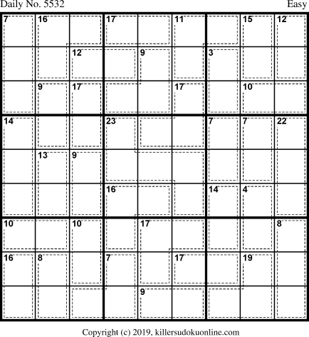 Killer Sudoku for 2/9/2021