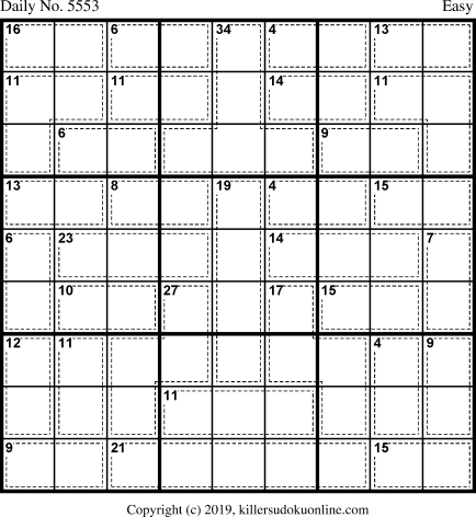 Killer Sudoku for 3/2/2021