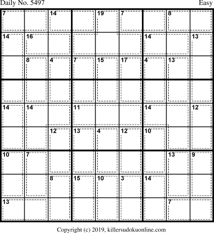 Killer Sudoku for 1/5/2021