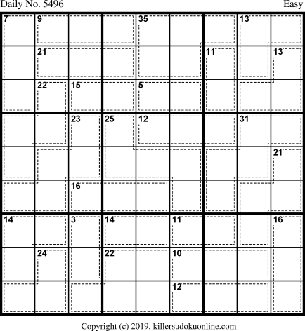 Killer Sudoku for 1/4/2021