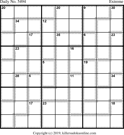 Killer Sudoku for 1/2/2021