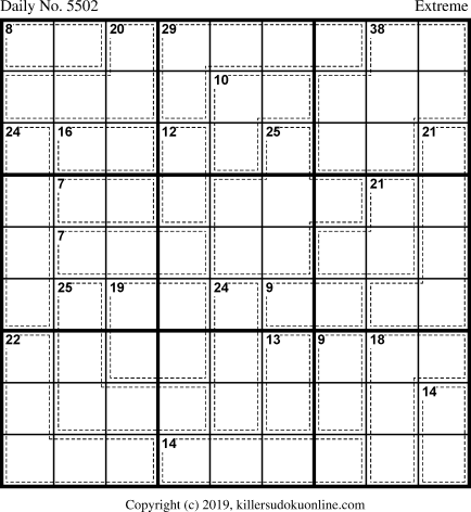 Killer Sudoku for 1/10/2021