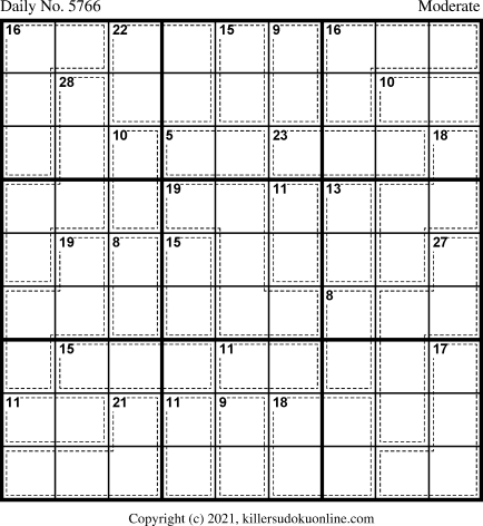Killer Sudoku for 10/1/2021