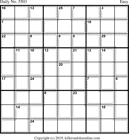 Killer Sudoku for 1/11/2021