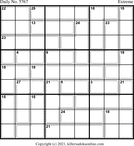 Killer Sudoku for 10/2/2021