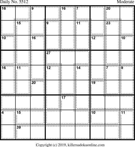 Killer Sudoku for 1/20/2021