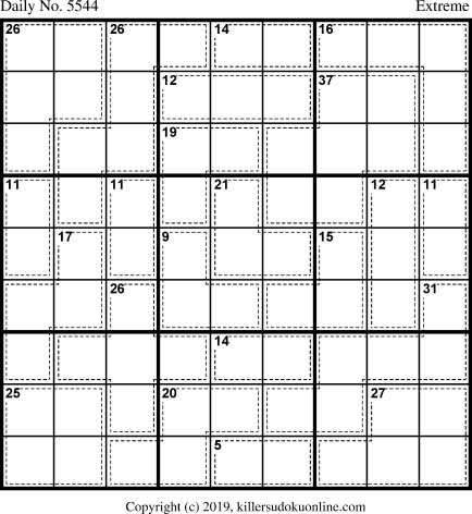 Killer Sudoku for 2/21/2021