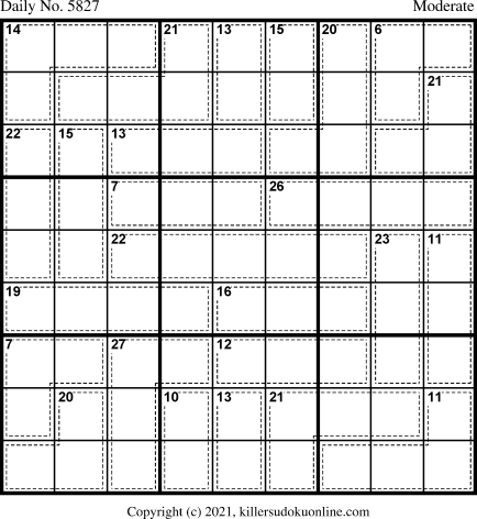 Killer Sudoku for 12/1/2021