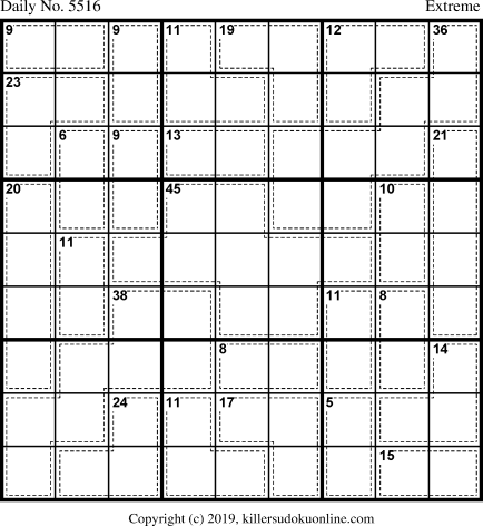 Killer Sudoku for 1/24/2021