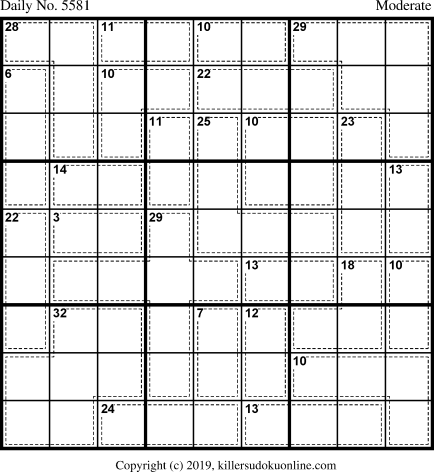 Killer Sudoku for 3/30/2021