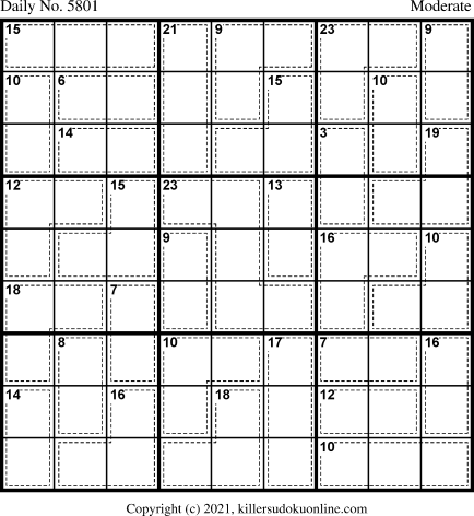 Killer Sudoku for 11/5/2021