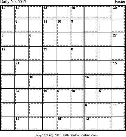 Killer Sudoku for 1/25/2021