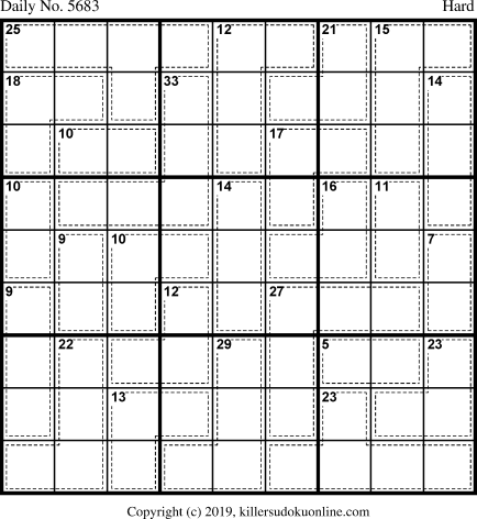 Killer Sudoku for 7/10/2021