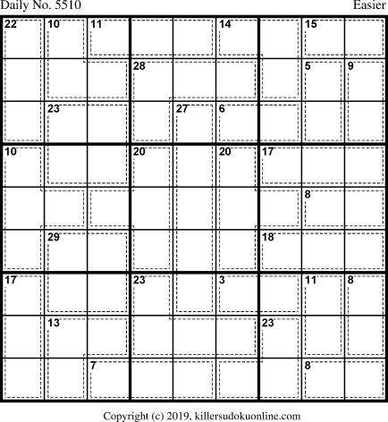 Killer Sudoku for 1/18/2021