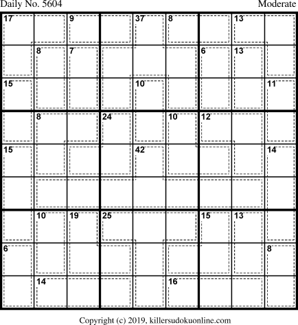 Killer Sudoku for 4/22/2021