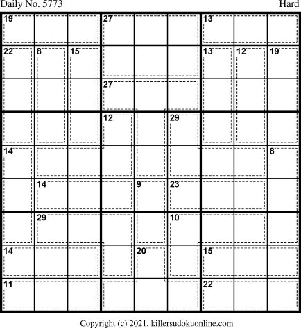 Killer Sudoku for 10/8/2021
