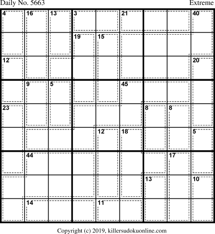 Killer Sudoku for 6/20/2021
