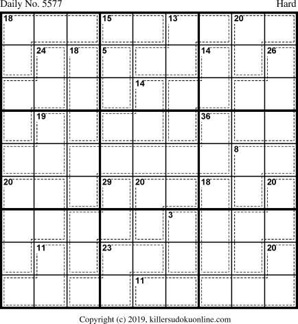Killer Sudoku for 3/26/2021