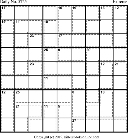 Killer Sudoku for 8/21/2021