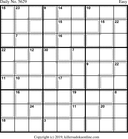 Killer Sudoku for 5/17/2021