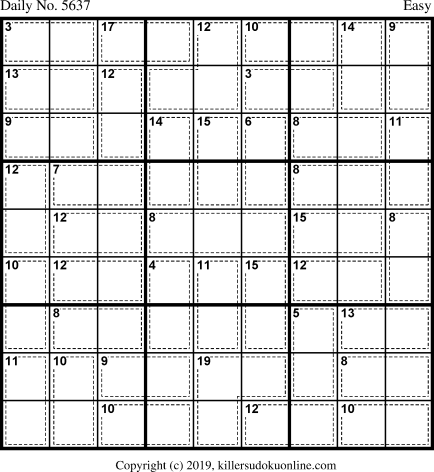 Killer Sudoku for 5/25/2021