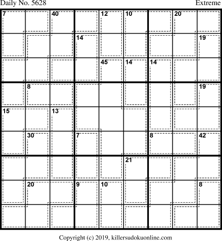 Killer Sudoku for 5/16/2021