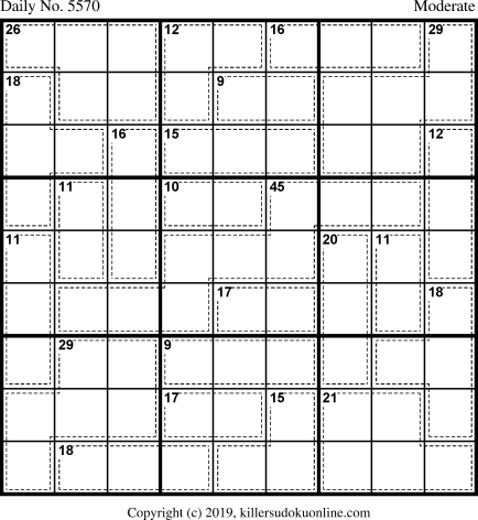 Killer Sudoku for 3/19/2021