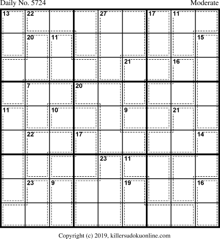 Killer Sudoku for 8/20/2021