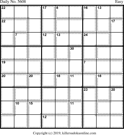 Killer Sudoku for 4/26/2021