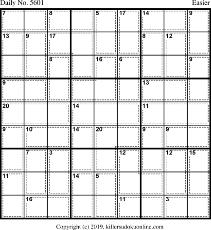 Killer Sudoku for 4/19/2021