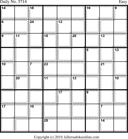 Killer Sudoku for 8/10/2021