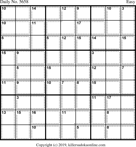 Killer Sudoku for 6/15/2021