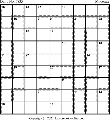 Killer Sudoku for 12/9/2021