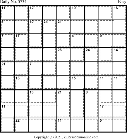 Killer Sudoku for 8/30/2021