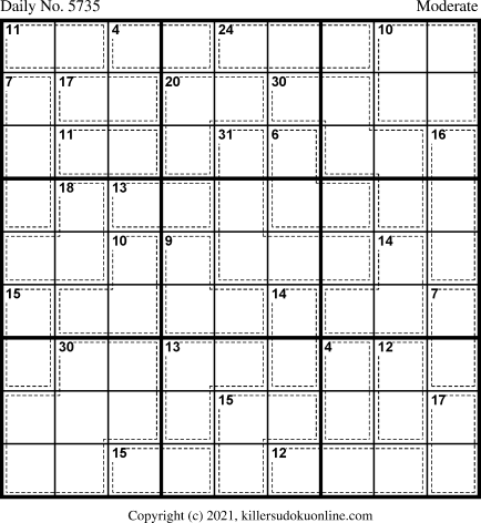 Killer Sudoku for 8/31/2021
