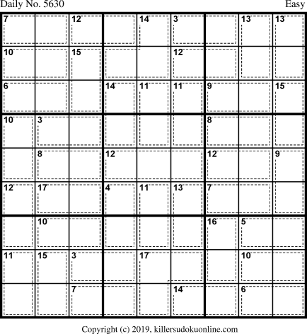 Killer Sudoku for 5/18/2021
