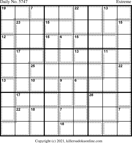 Killer Sudoku for 9/12/2021