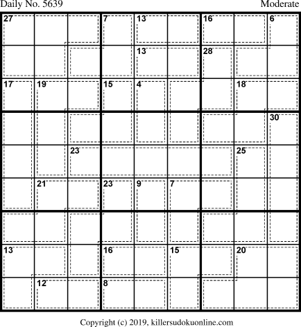 Killer Sudoku for 5/27/2021
